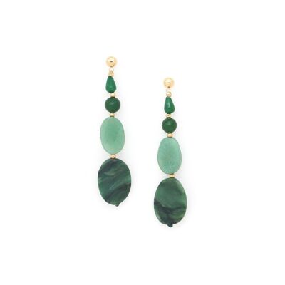 Pendientes largos AGATA VERDE