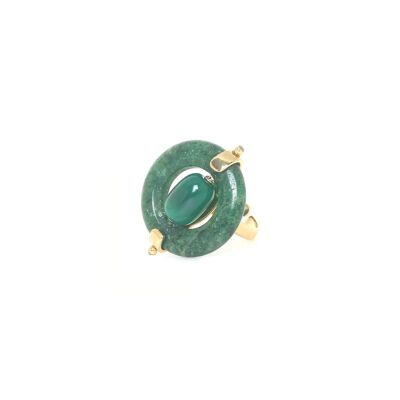 AGATA VERDE anello regolabile anello avventurina