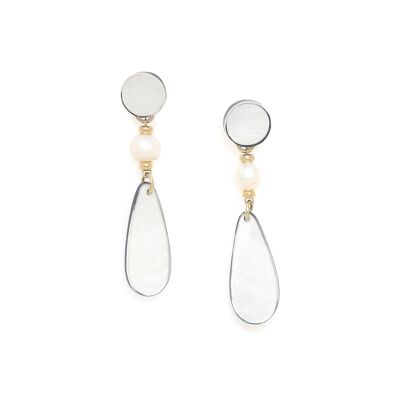 Orecchini a pressione MOONLIGHT Capiz Drop