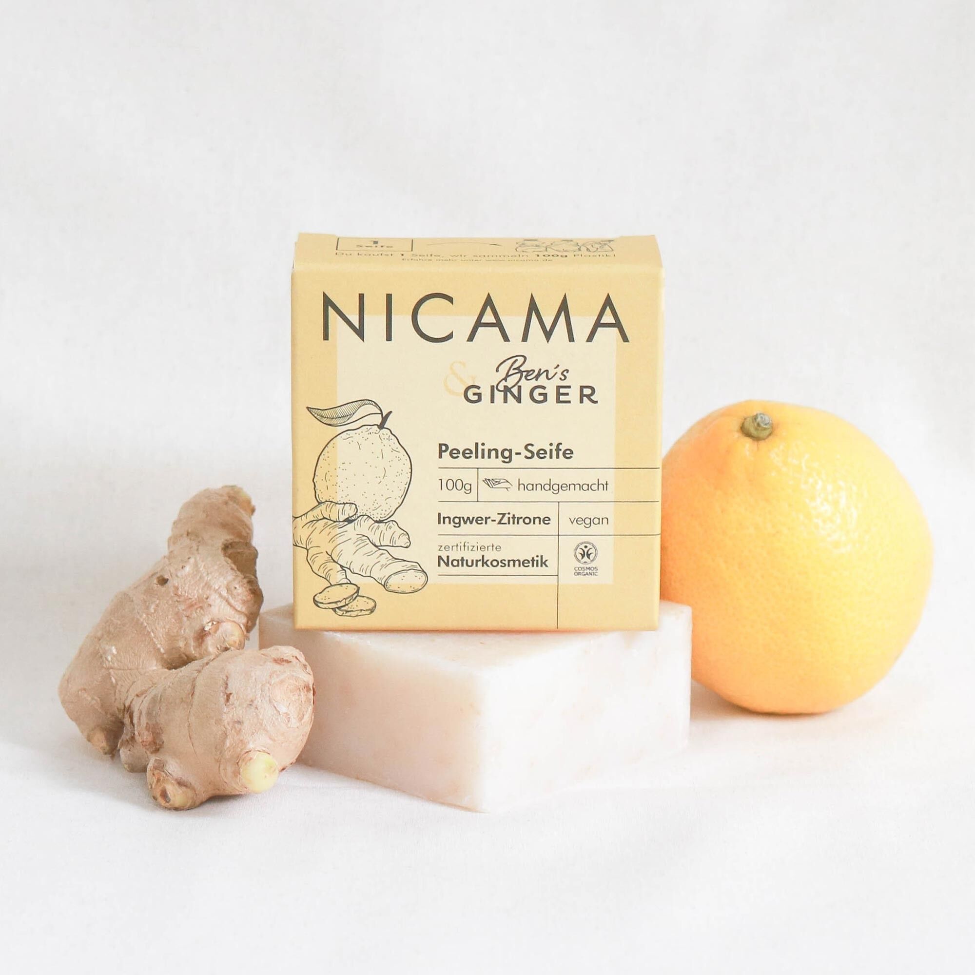 NICAMA x Ben's Ginger - peeling soap ginger-lemon
