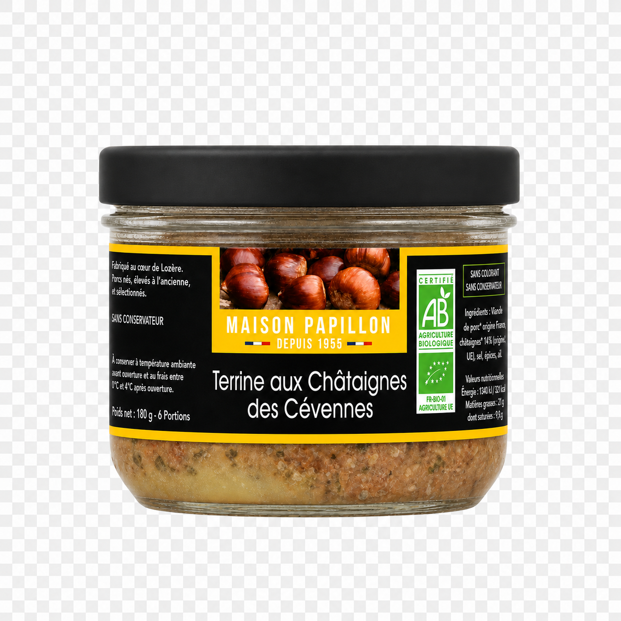 Organic Terrine with Cévennes Chestnuts 160g