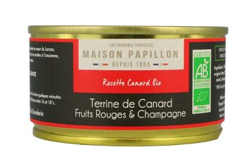 Terrine Bio de Canard aux Fruits rouges & Champagne 130g