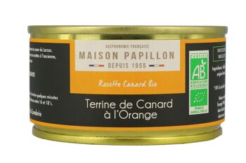 Terrine Bio de Canard à l'Orange 130g