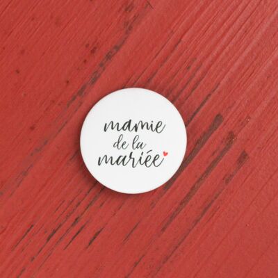 Grandma of the bride wedding badge