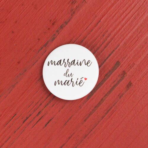 Badge mariage Marraine du marié