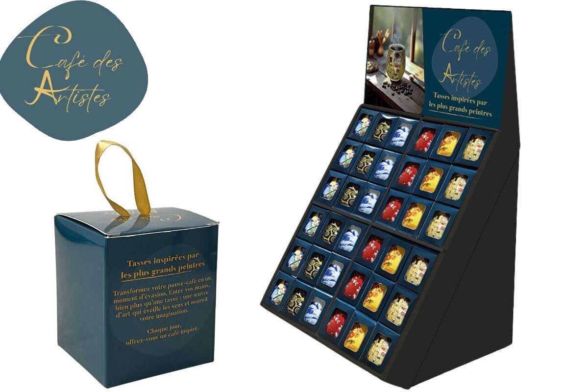 ESPOSITORE DA 36 TAZZE DA CAFFÈ IN PORCELLANA – ARTISTI