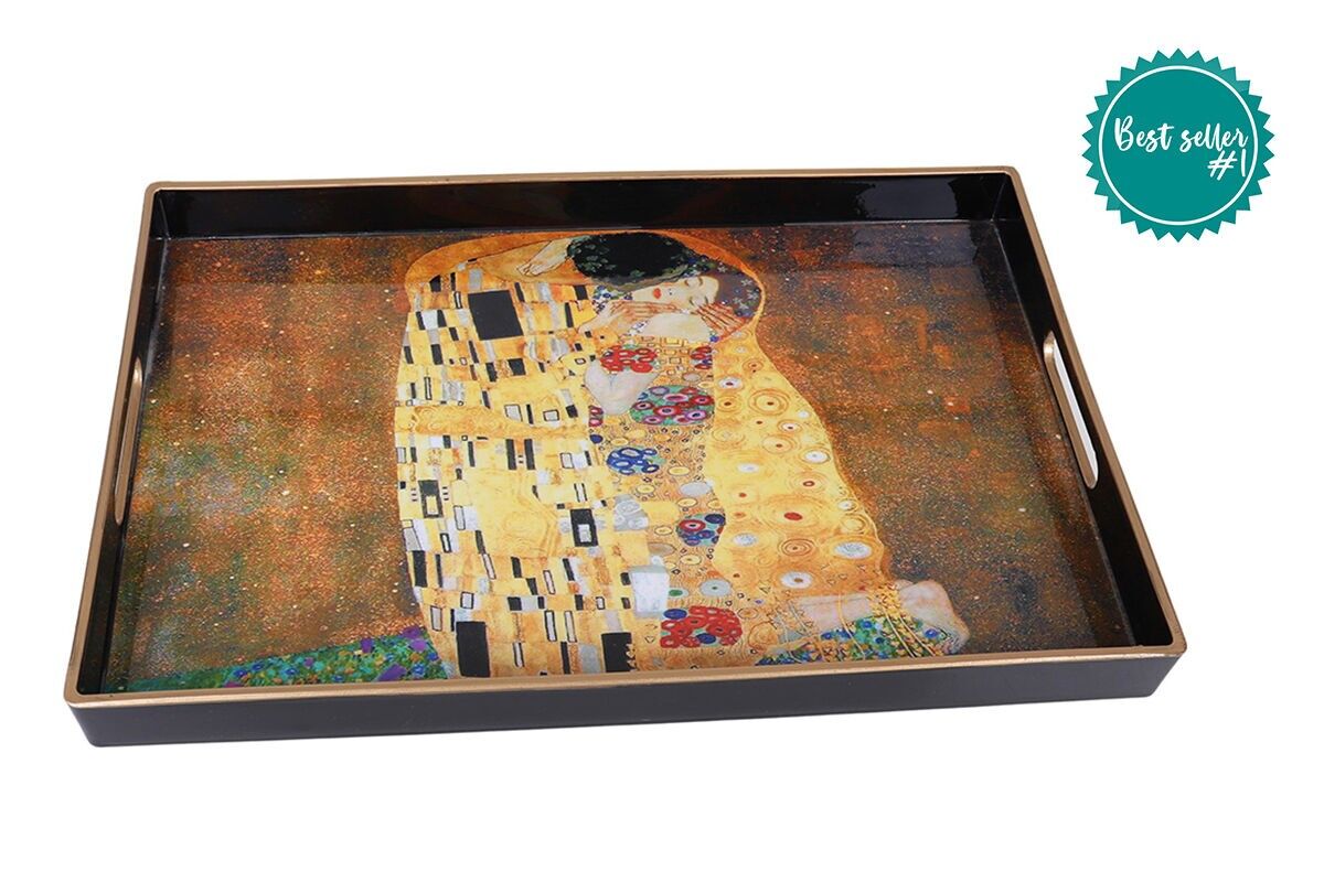 RECTANGULAR TRAY THE KISS G.KLIMT - HOME