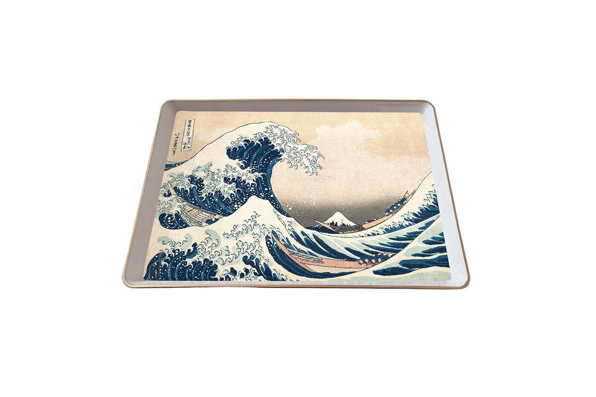 RECTANGULAR POLYPROPYLENE TRAY - HOKUSAI WAVE - HOME