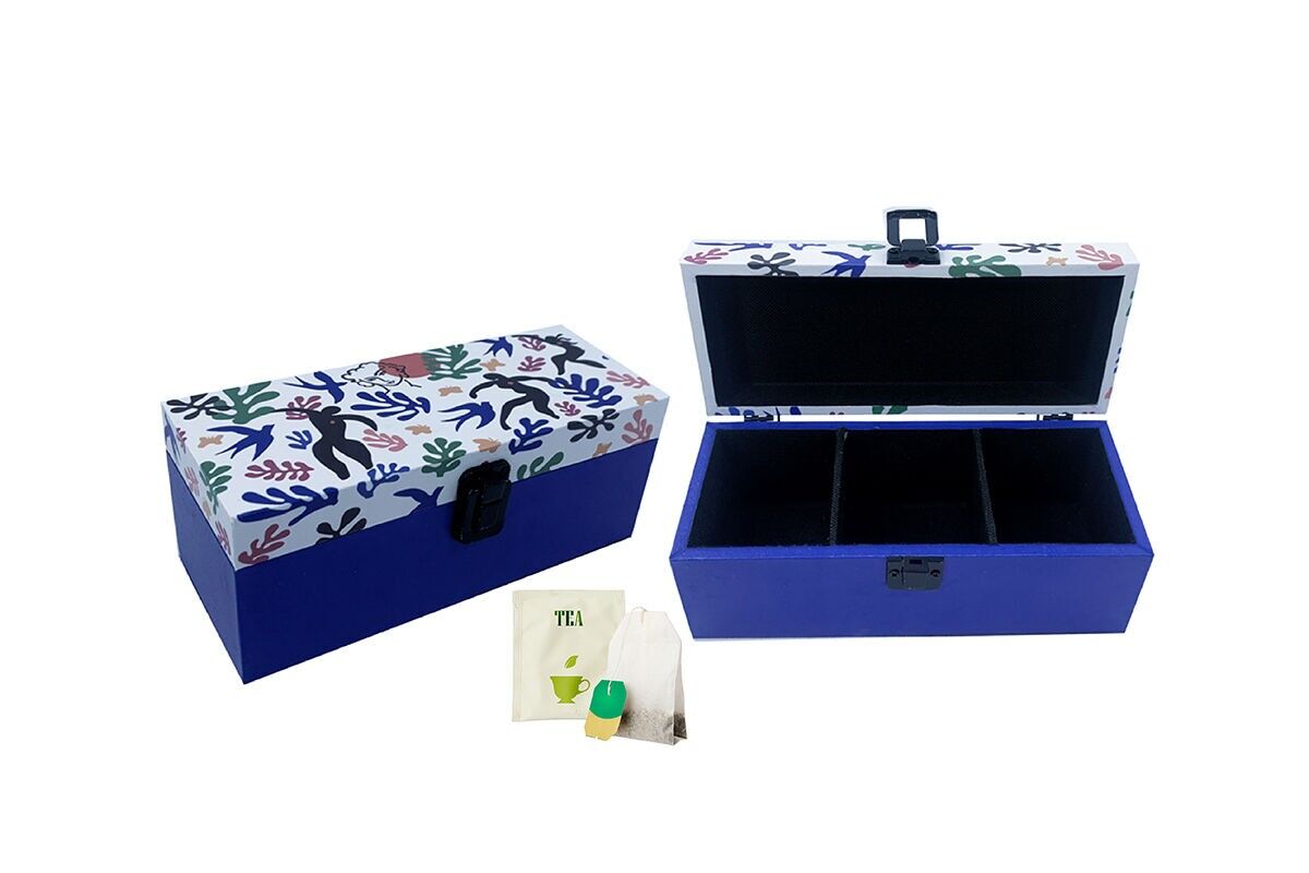 SCATOLA DA TÈ A 3 SCOMPARTI CON SPIRITO MATISSE - HOME