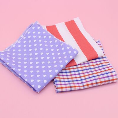3 handkerchiefs - squares