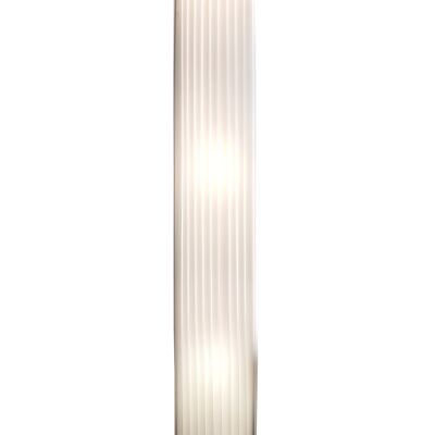 Vloerlamp 160 cm hoek wit, chroom