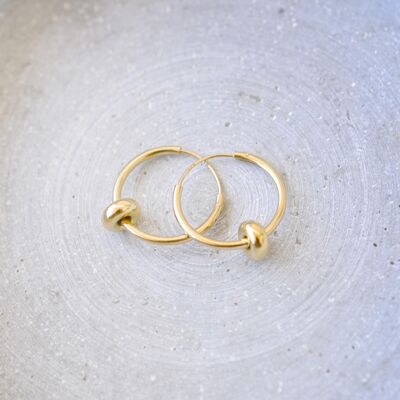 EARRINGS WITH BALL GOLD