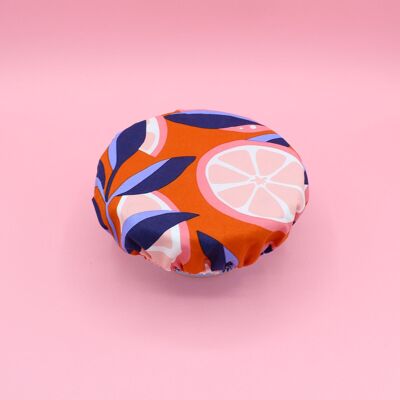 Charlotte dish cover - coated cotton - blood orange