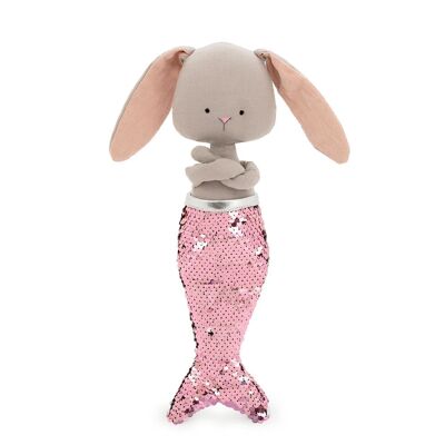 Peluche en coton, Cotti Motti - Lucy la lapine : Sirène (30 cm)