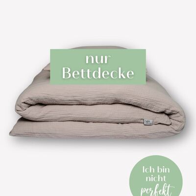 Copriletto in mussola • Pietra • 240x220 cm • Amore a 2 Visualizza • senza cuscini!