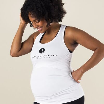 Essential L'allattamento al seno in lino Logo bianco