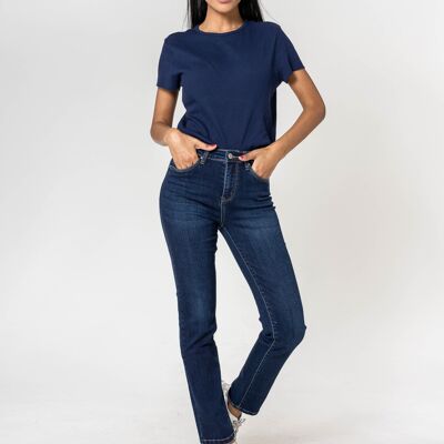 Jeans a vita alta dritti regolari Nina Carter P517