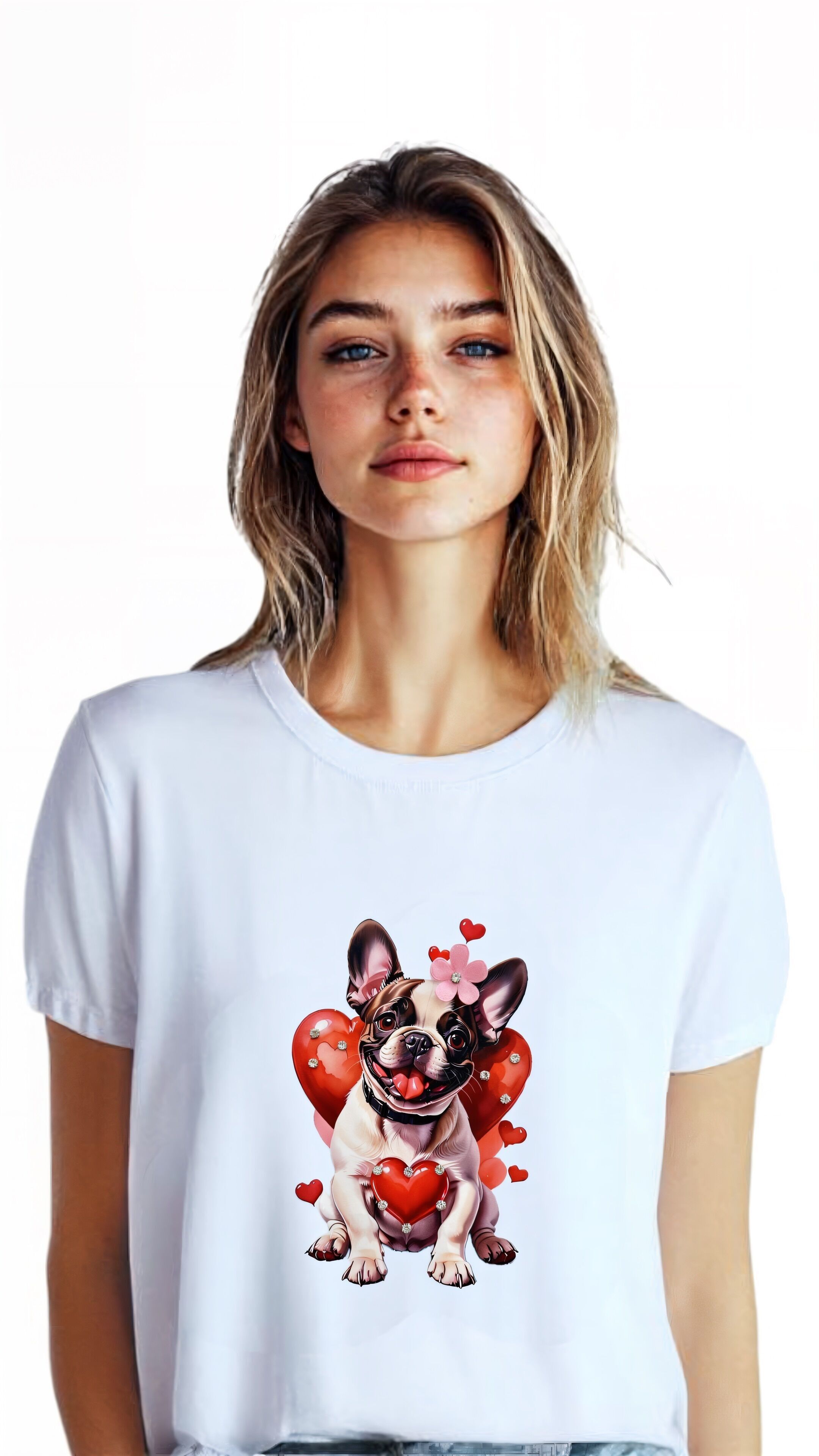 58001-5 - Kurzarm-T-Shirt - Süßer Hund - Baumwolle