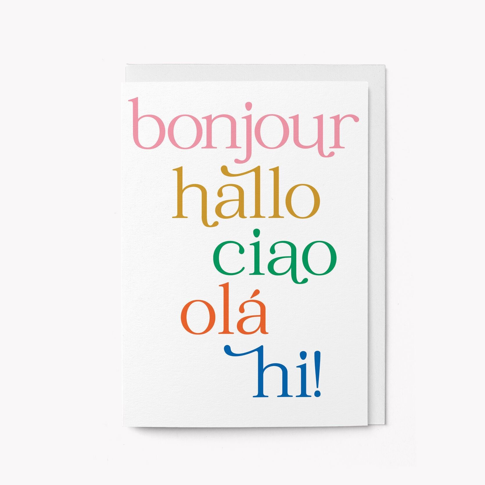 Bonjour, hallo, ciao - Biglietto di auguri