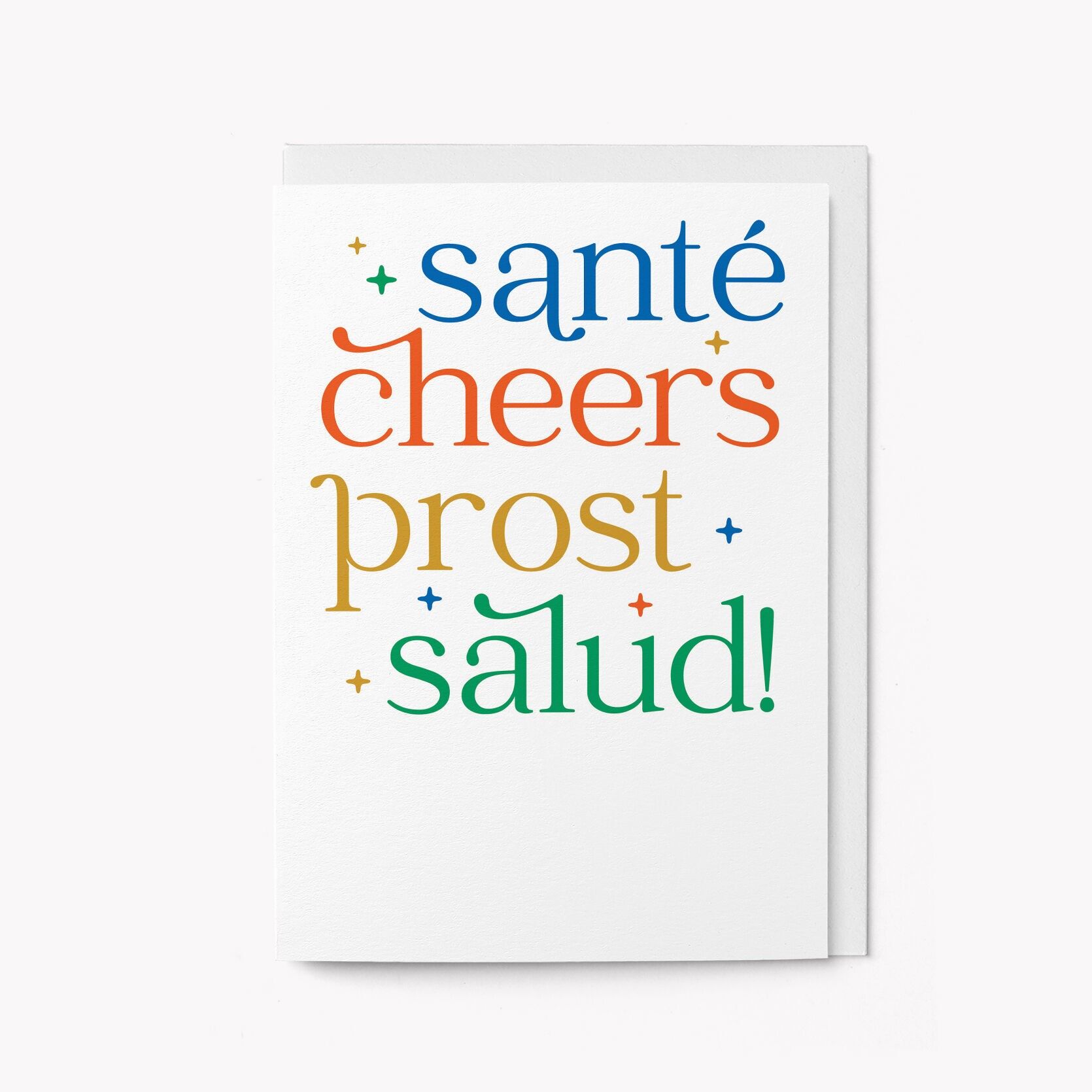 Sante, salud, prost - Biglietto di auguri
