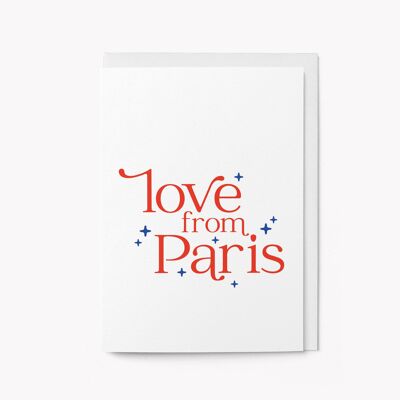 Love from Paris - Greeting card
