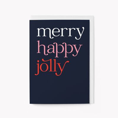 Merry Happy Jolly Christmas card