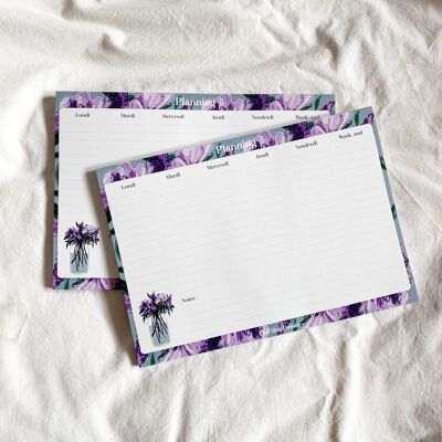 Blocs Semainiers : Planificateur hebdomadaire Bouquet