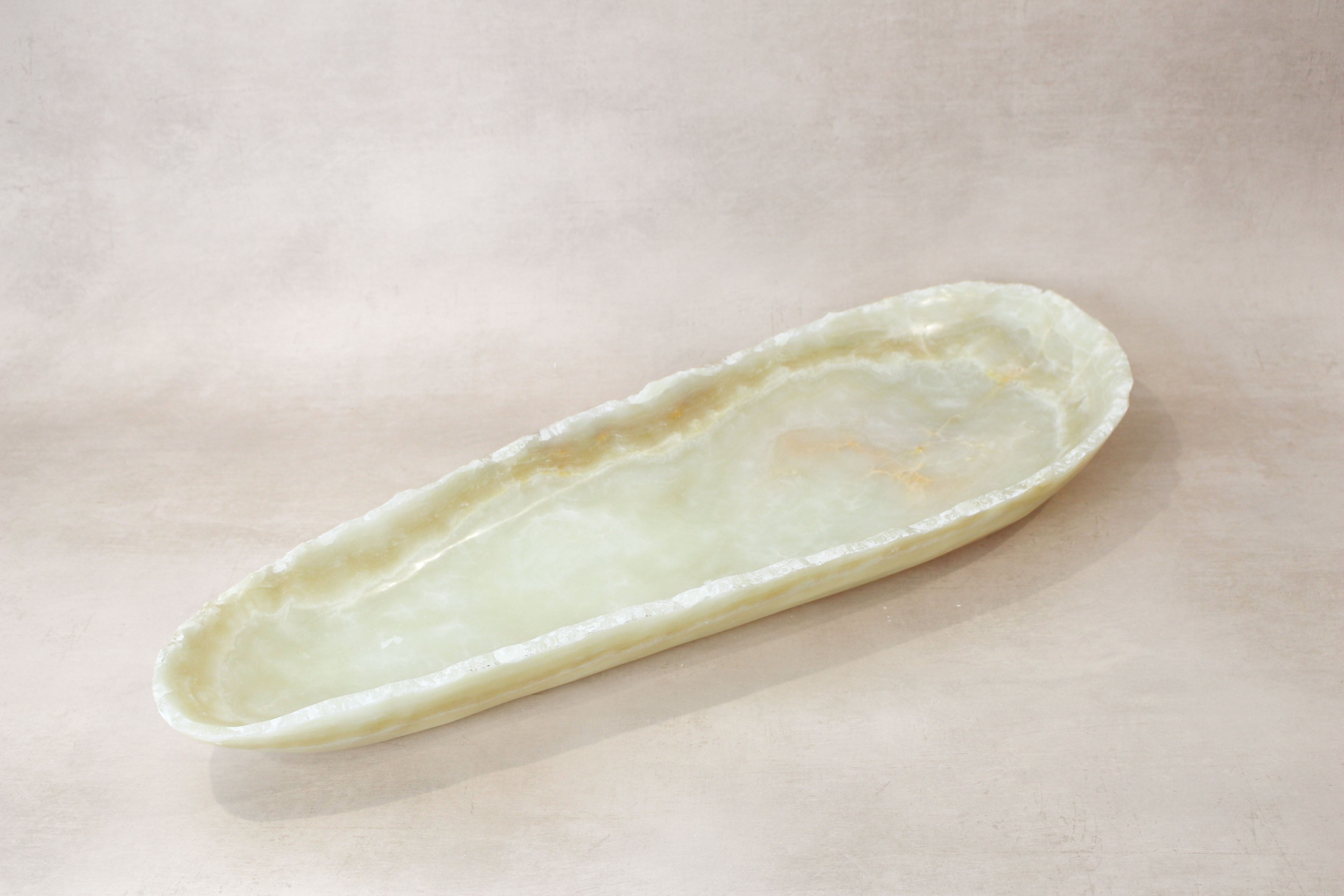 Bol en onyx de qualité supérieure, bord brut, POB 16