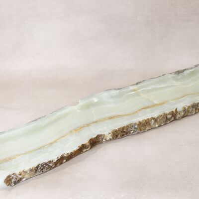 Plateau en onyx de qualité supérieure, bord brut, POB 18