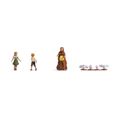 Figurines de terrarium de conte de fées Hansel et Gretel avec sorcière 15804