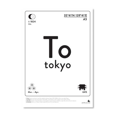 Tokio - A4 blanco y negro