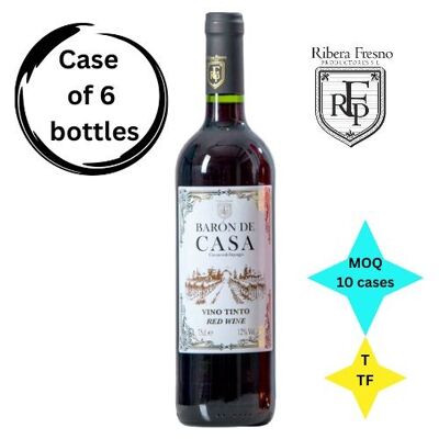 Baron de Casa Tempranillo 6X75cl 12%Vol. - Price X bottle £5.25