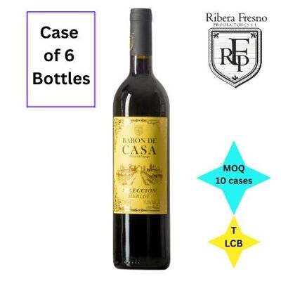 Baron de Casa Seleccion Merlot 6X75cl 13.5% Vol. Vintage 2023 - Price X bottle £6.67