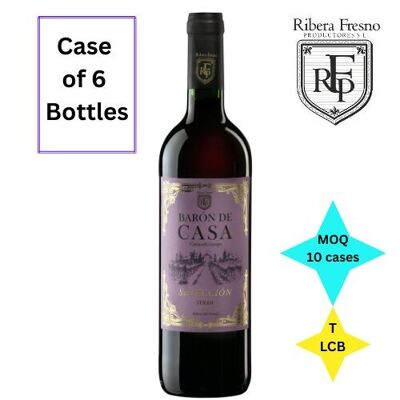 Baron de Casa Seleccion Syrah 6X75cl 13.5% Vol. Annata 2023 - Prezzo X bottiglia £6.67 - MOQ 10 casi