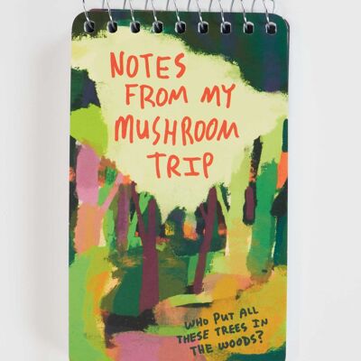 PP113 Notes From My Mushroom Trip 3x5 Spiral Notebook