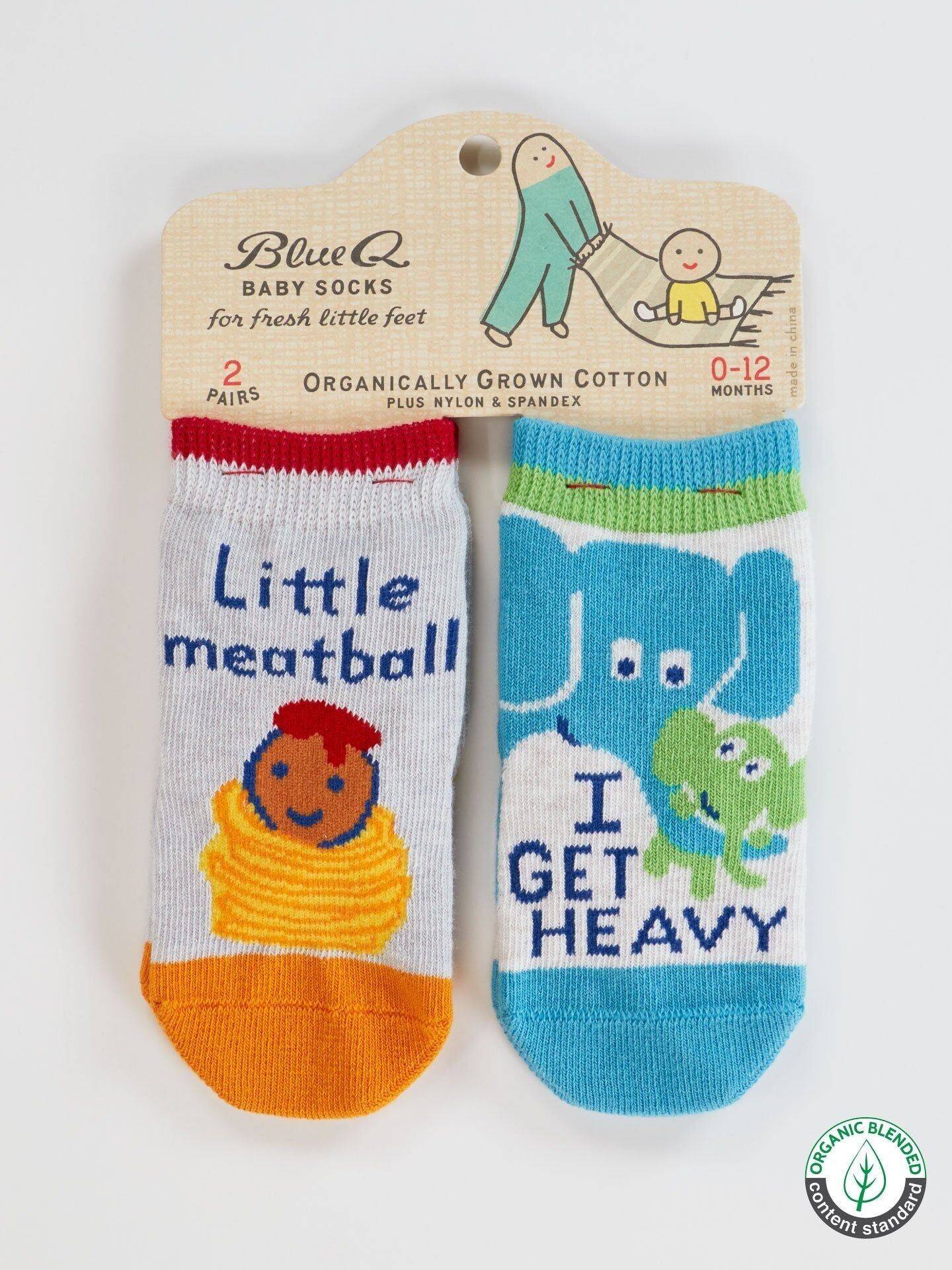 SW233 Little Meatball/ I Get Heavy Baby Socks