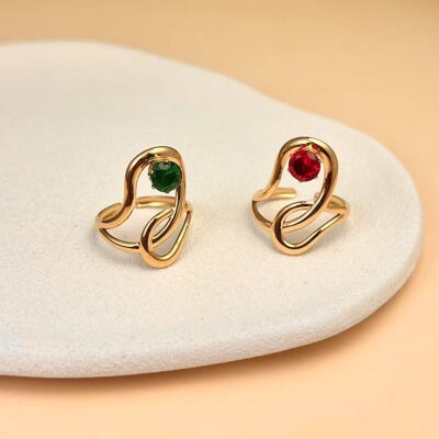 Anello moderno forma geometrica eleganza minimal chic
