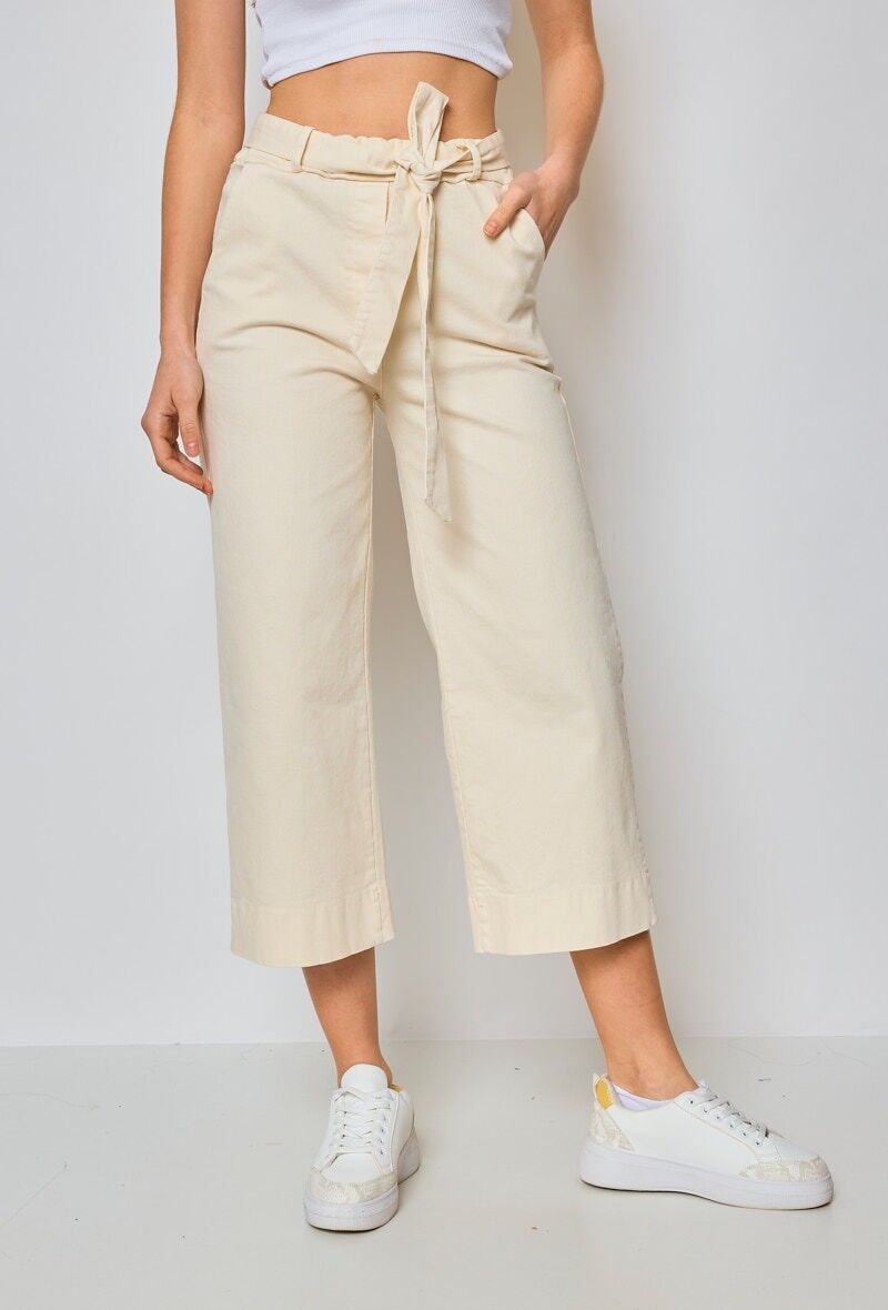 Pantalon large avec ceinture