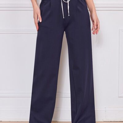 Pantaloni larghi con elastico in vita
