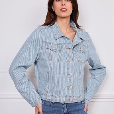 Giacca di jeans a righe