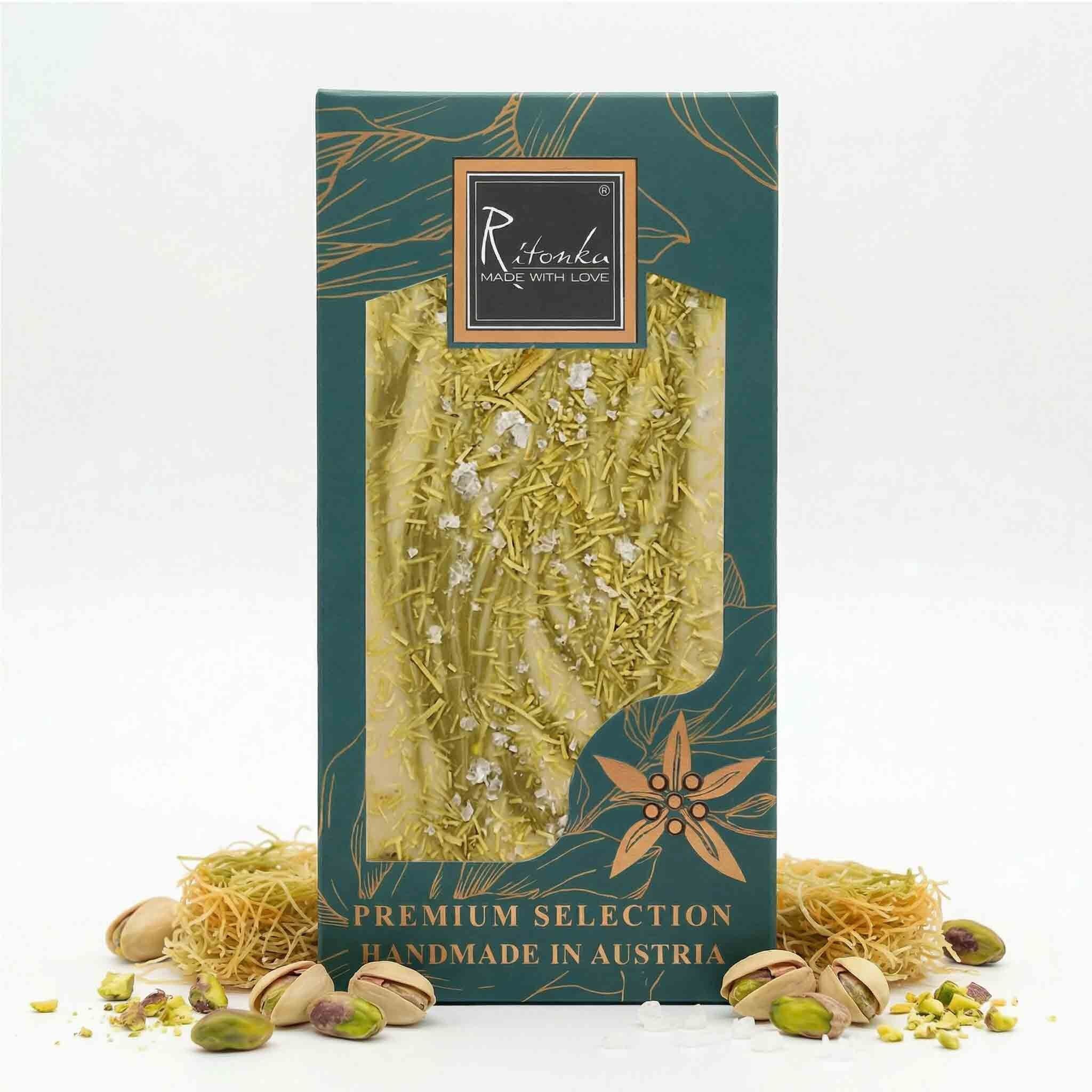 Premium white chocolate - Pistachio Crown 95g