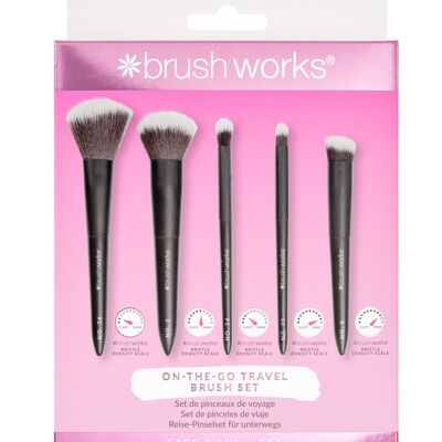 Set de brochas de maquillaje de viaje Brushworks On The Go