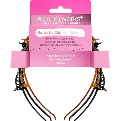Diademas con clip de mariposa de Brushworks (paquete de 3)