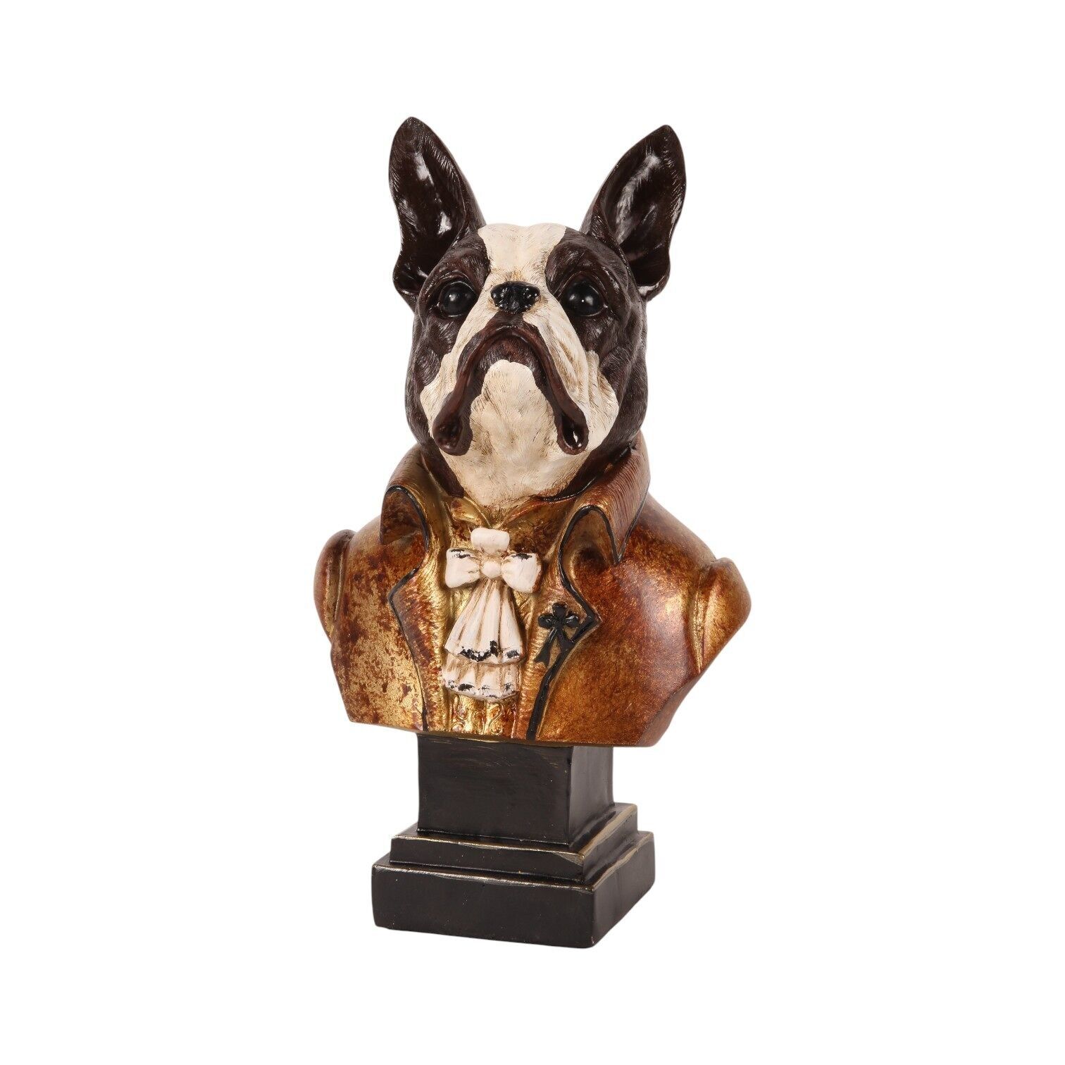 Dog Bust Figurine 14 cm - Gold - Resin