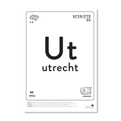 Utrecht - A3 noir et blanc