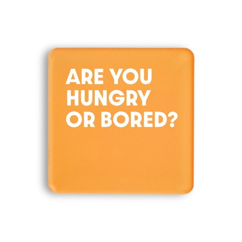 Acryl-Magnet "are you hungry or bored?" – Dein ehrlicher Küchen-Check