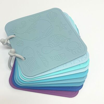 Juguete de baño sensorial - Libro de baño de silicona - Temática marina