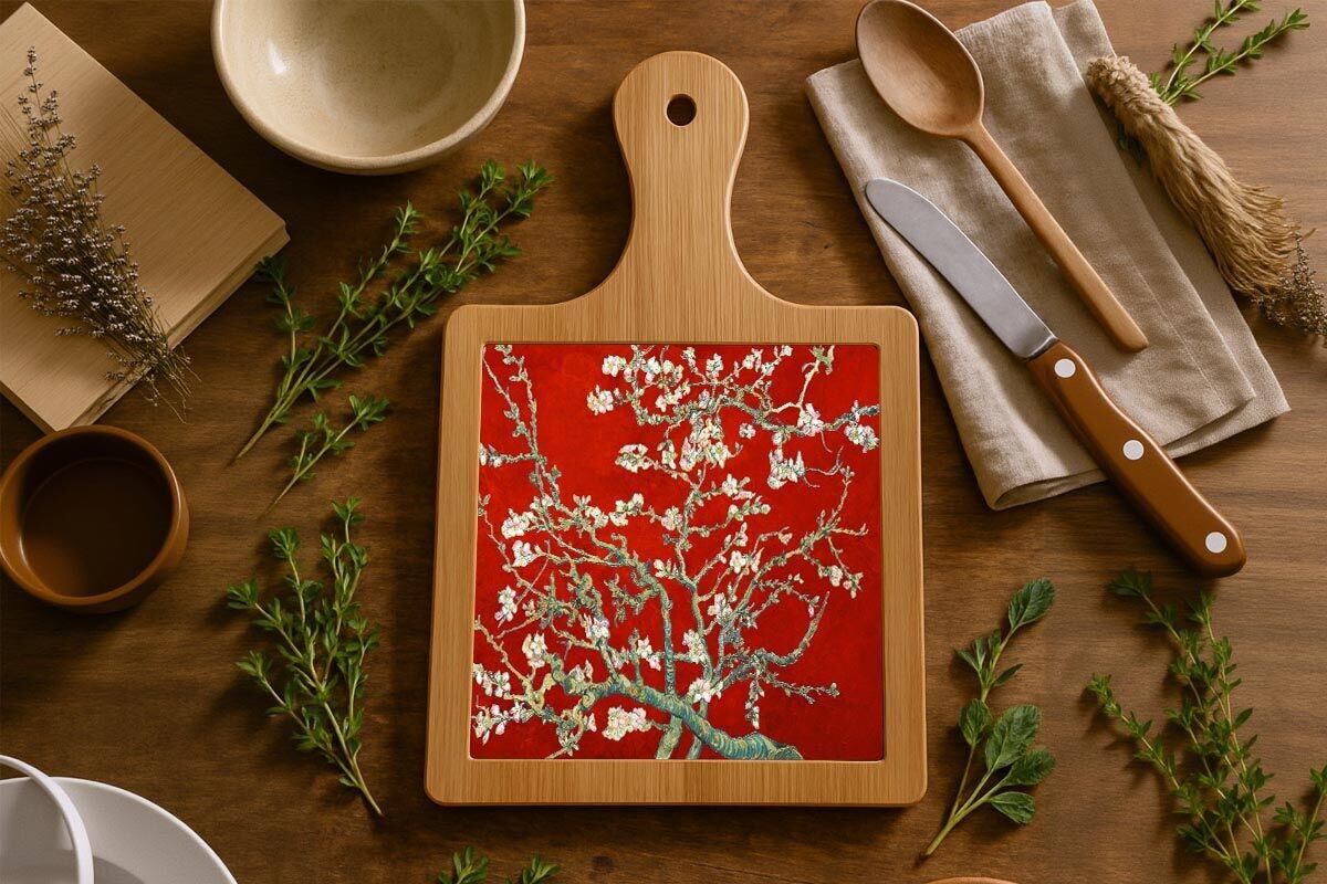 VAN GOGH ROTE MANDEL-UNTERSETZER - HOME