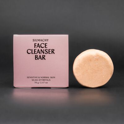 Detergente viso schiumogeno delicato con argilla rosa e burro di karité - Per pelli sensibili e normali - Qualità artigianale