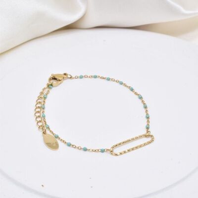 Bracciale in acciaio inossidabile smaltato - BR210257OR-VRE
